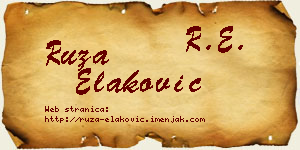 Ruža Elaković vizit kartica